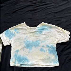 Champion Blue and White Tie-Dye Tee